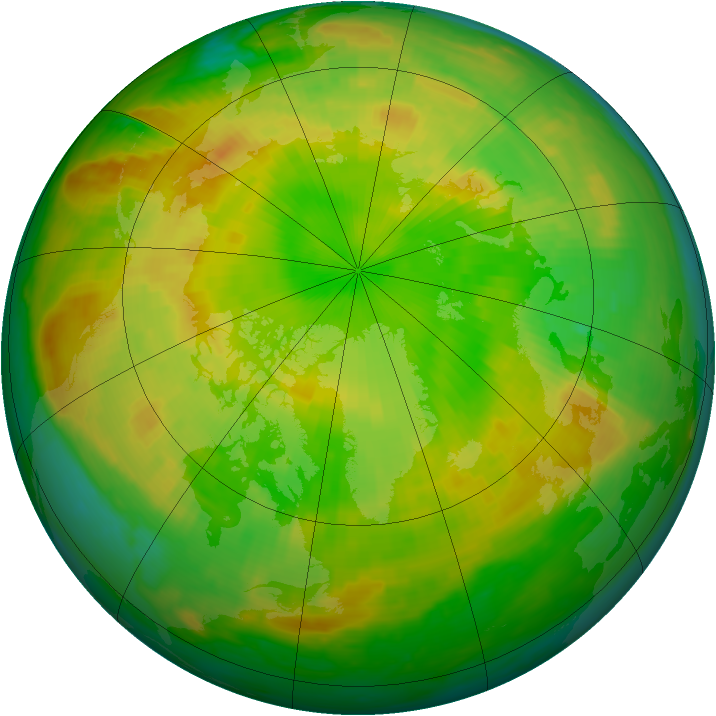 Arctic ozone map for 29 May 2000